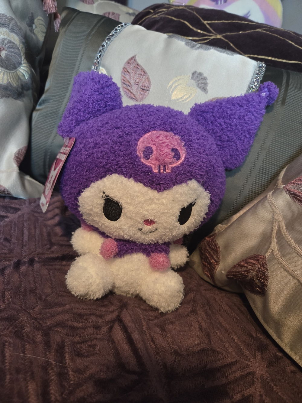 Sanrio Kuromi Plush Toy - Purple and Cream Soft Stuffed Animal